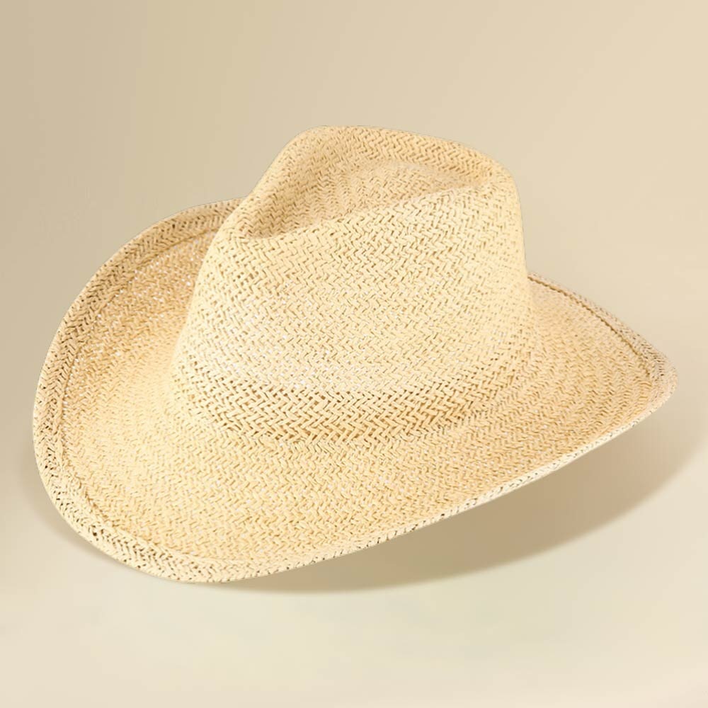 Lightweight Breathable Woven Western Summer Fedora Sun Hat - Picture 3 of 3